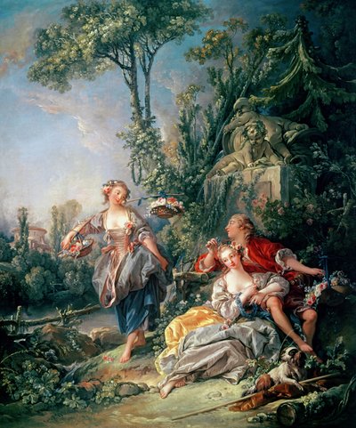 Amoureux dans un parc - François Boucher